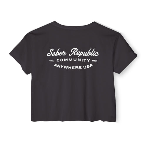Women's Cropped Raw Hem Tee
